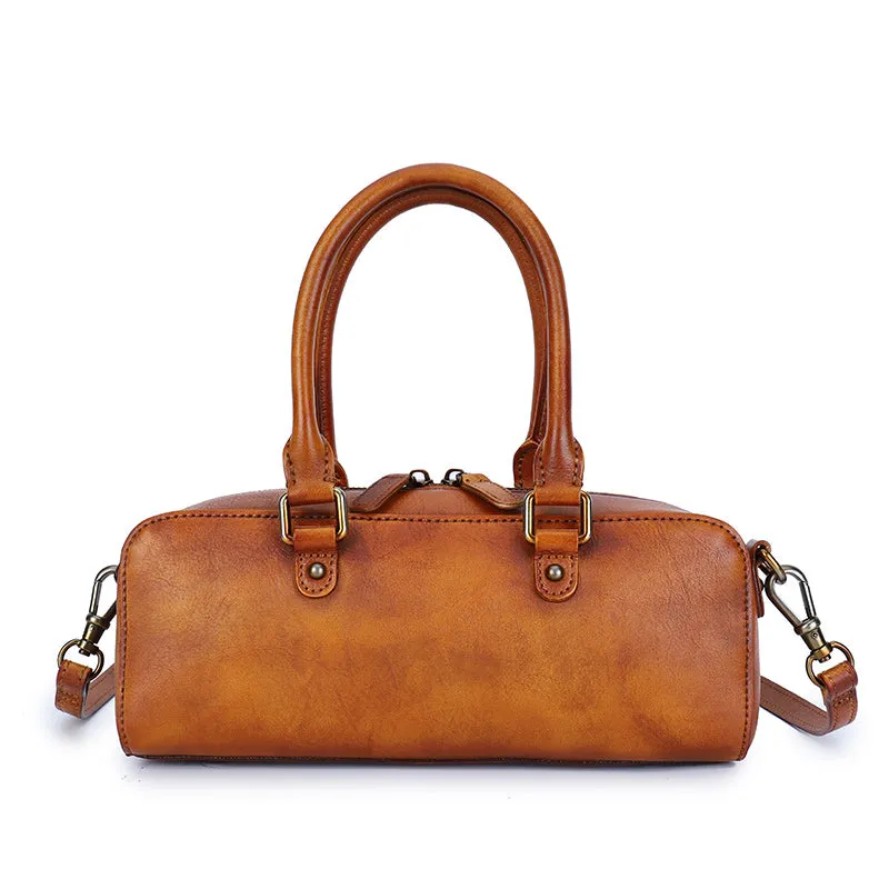 Small Womens Black Shoulder Handbag Genuine Leather Crossbody Bags