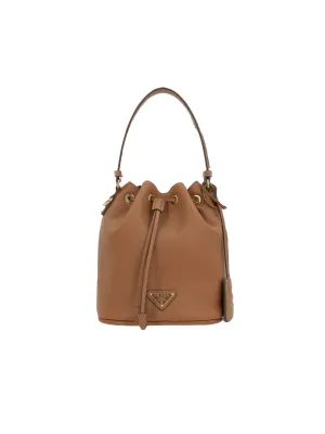 Soft Grain Leather Bucket Bag