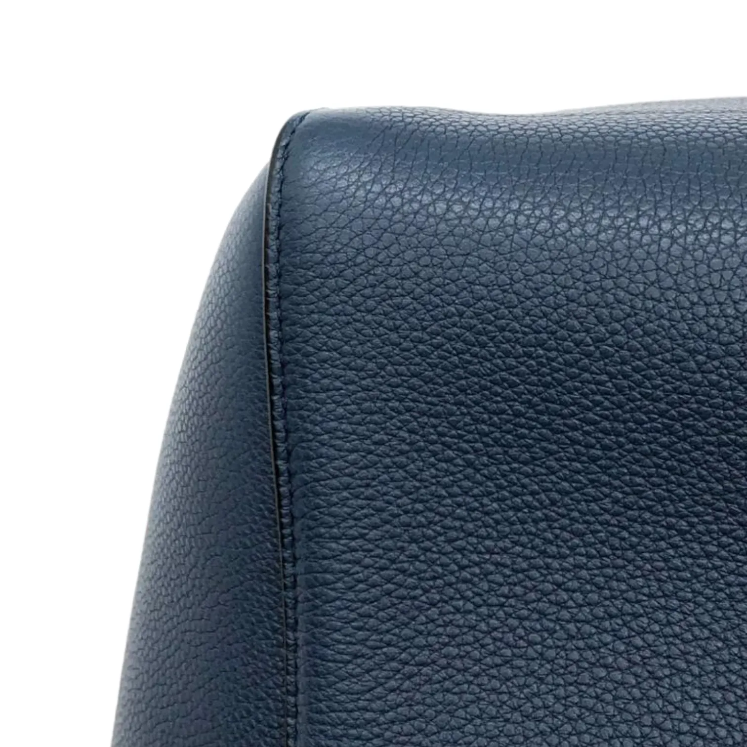 Soft Grained Calfskin Sangle Bucket Bag Blue