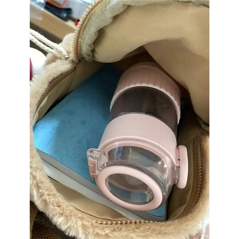 Sohiwoo Japanese Style Cute Plush Puppy School Bag Soft Large Capacity Student Backpack Women's Bag School Kawaii Backpack