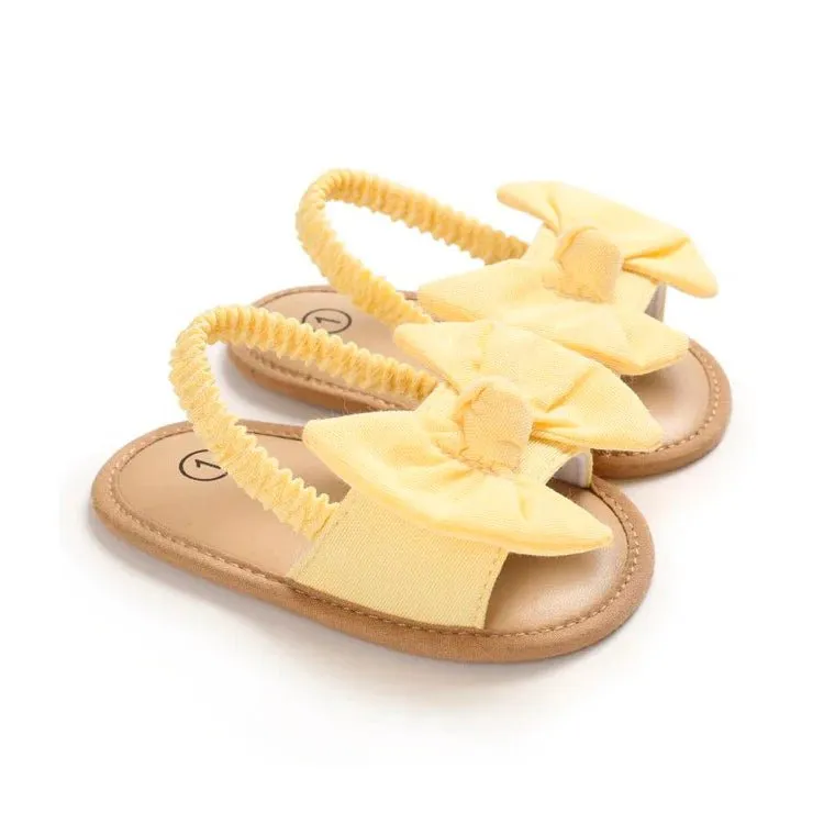 Solid Bowknot Baby Sandals