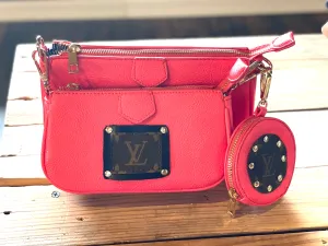 Sophie 3 tier handbag in Coral