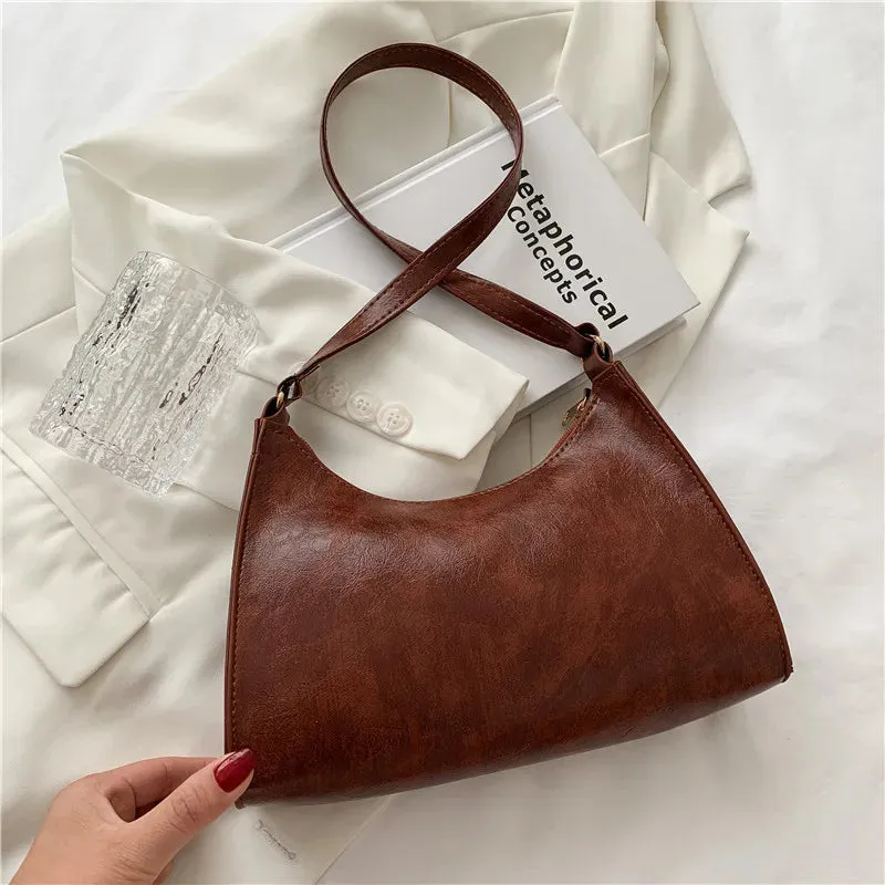 Spring Bag Ideas: Classic Leather Crossbody Bag with Fashion Wide Strap