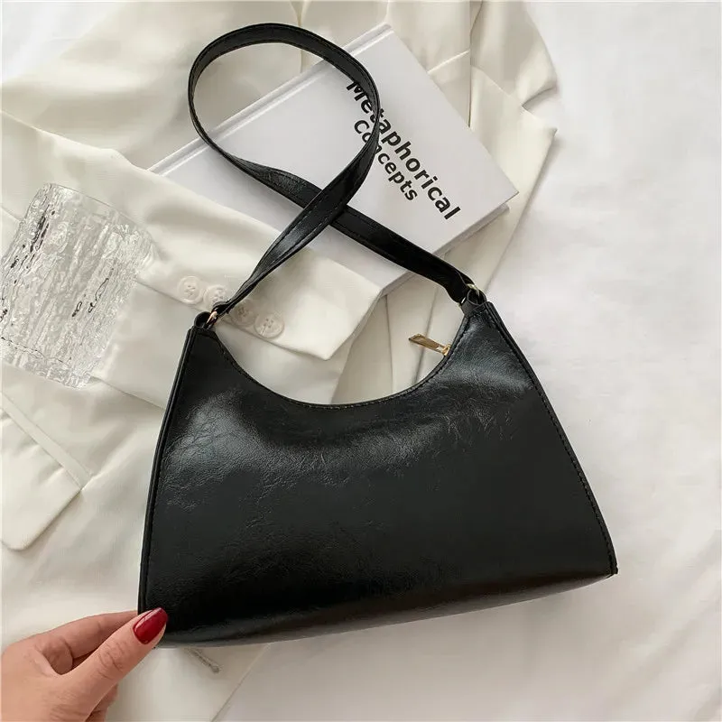 Spring Bag Ideas: Classic Leather Crossbody Bag with Fashion Wide Strap