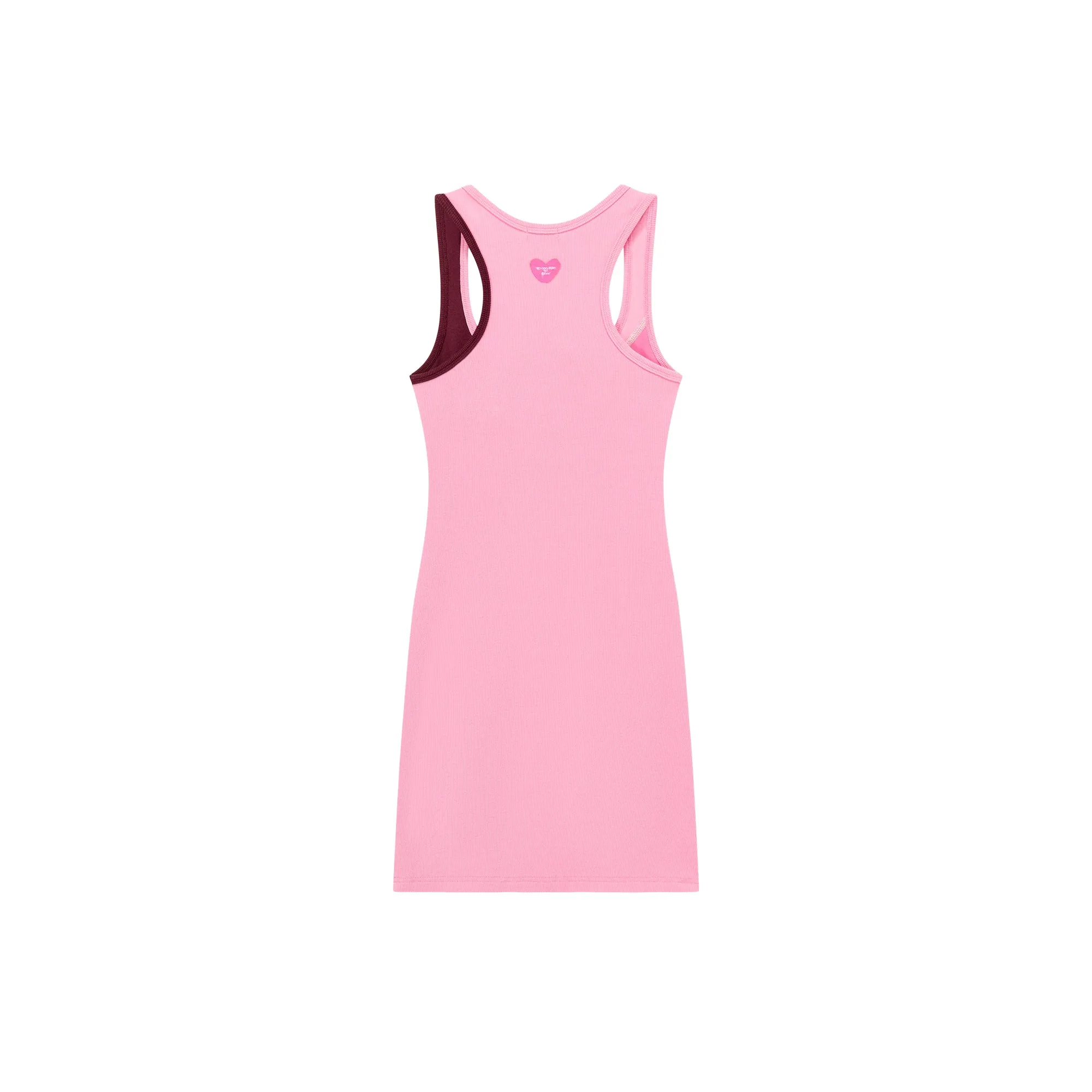 Square Color Combination Sleeveless Mini Dress