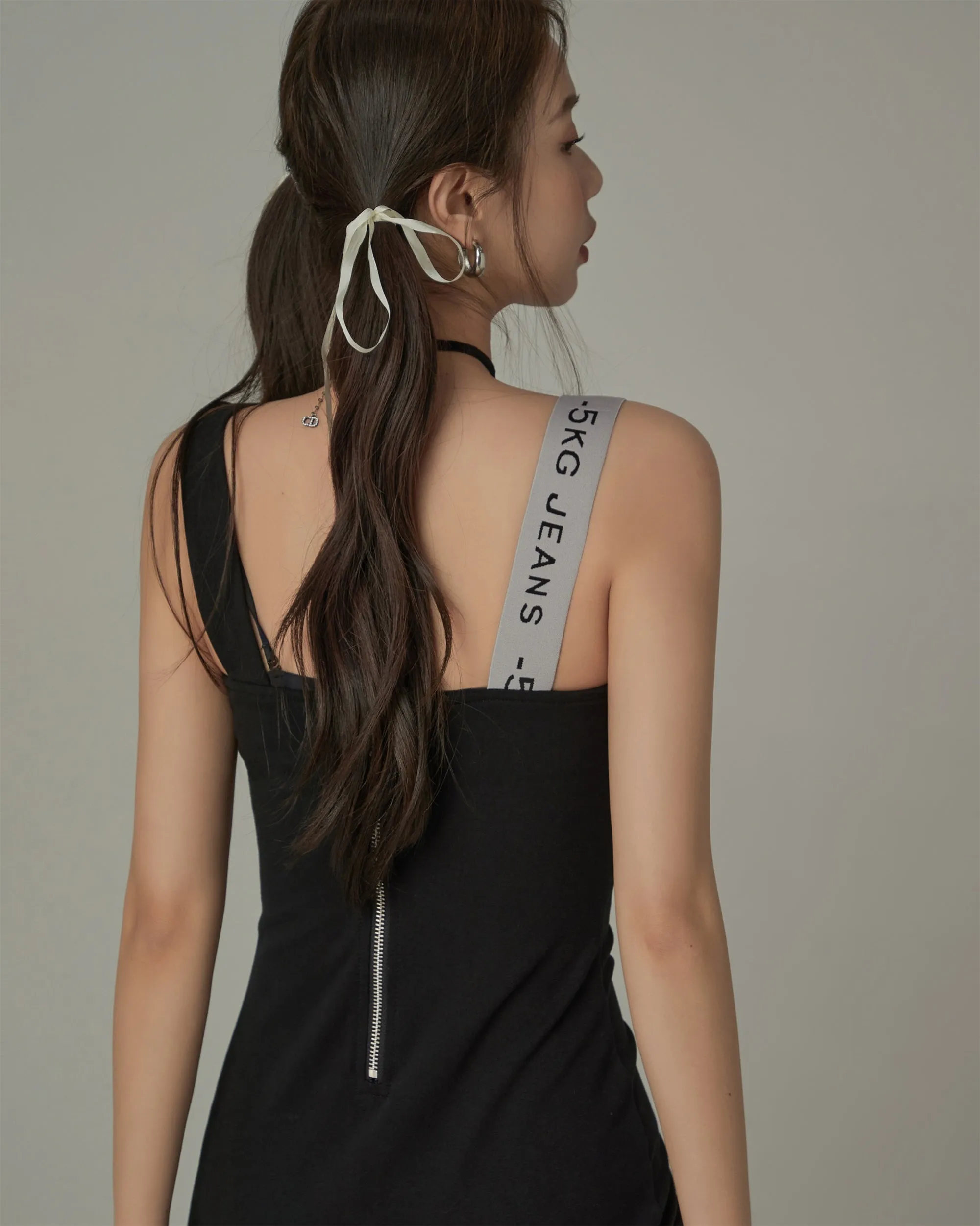 Square Neck Line Point Mini Dress