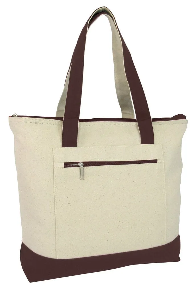 Stay Stylish And Organized With This Trendy Custom Zip-Up Tote Bag!