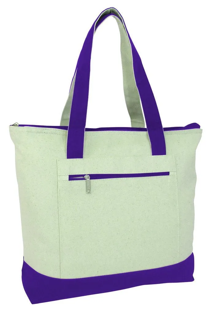 Stay Stylish And Organized With This Trendy Custom Zip-Up Tote Bag!