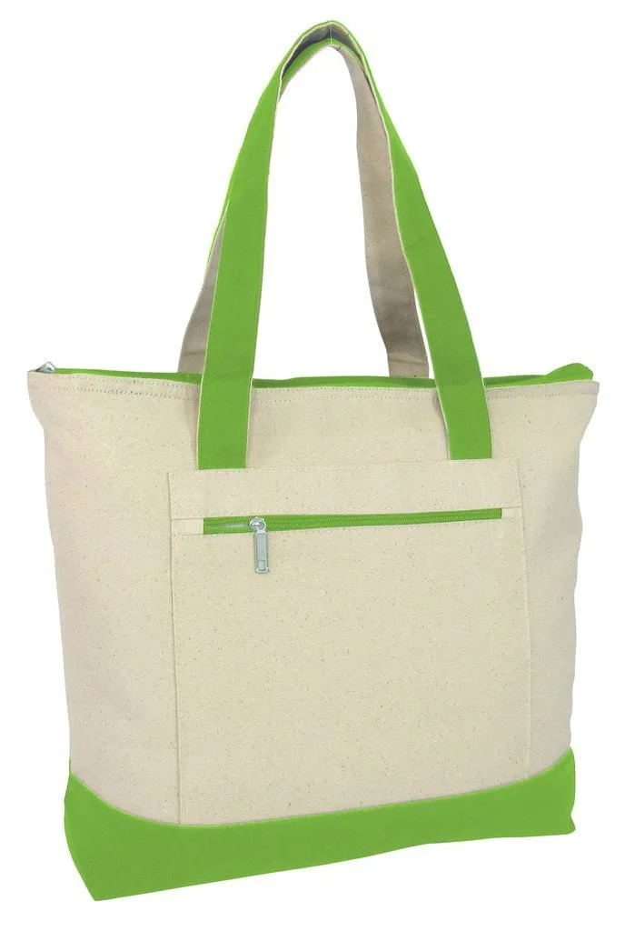 Stay Stylish And Organized With This Trendy Custom Zip-Up Tote Bag!