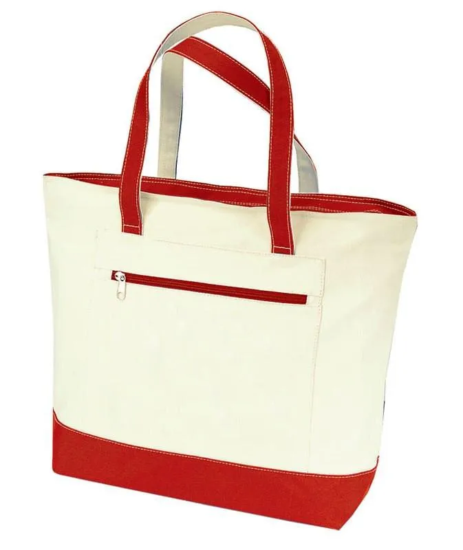 Stay Stylish And Organized With This Trendy Custom Zip-Up Tote Bag!
