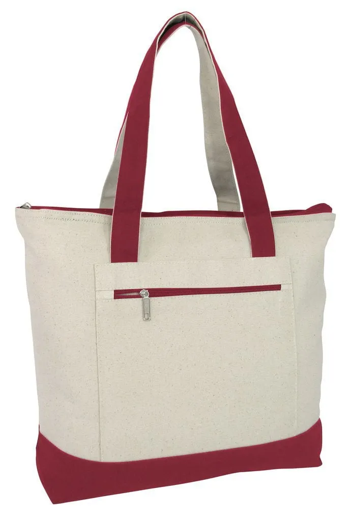 Stay Stylish And Organized With This Trendy Custom Zip-Up Tote Bag!