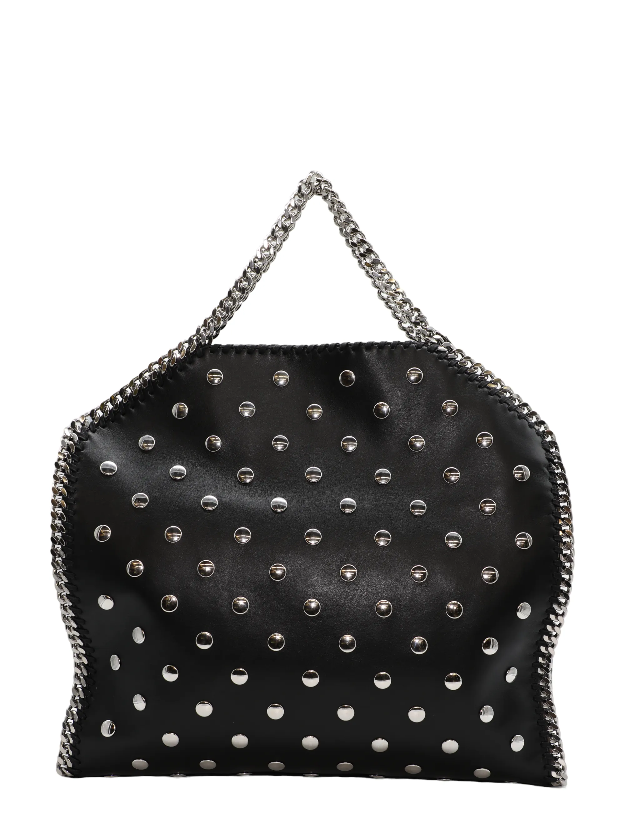 Stella McCartney 3-Chain Tote All Over Studded Alter Mat Handbag in Black