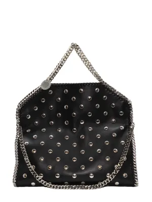 Stella McCartney 3-Chain Tote All Over Studded Alter Mat Handbag in Black