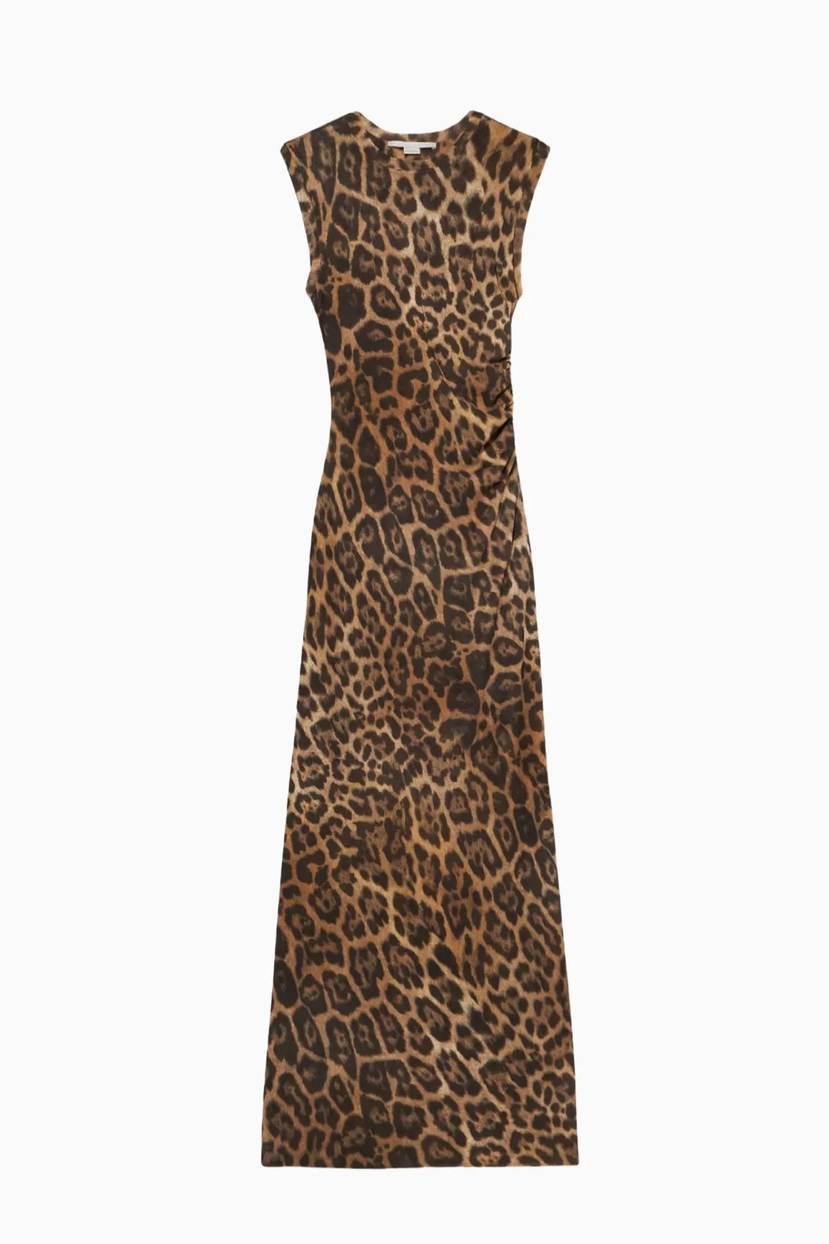 Stella McCartney Leopard Mesh Sleeveless Dress - Multicolour Brown