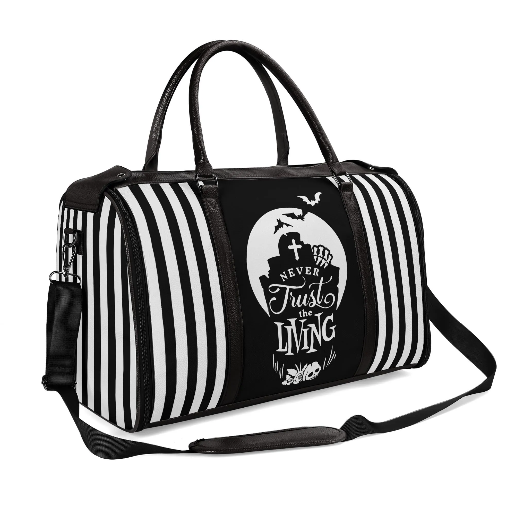 Strange & Unusual Leather Duffle Bag Foldable Travel Bag