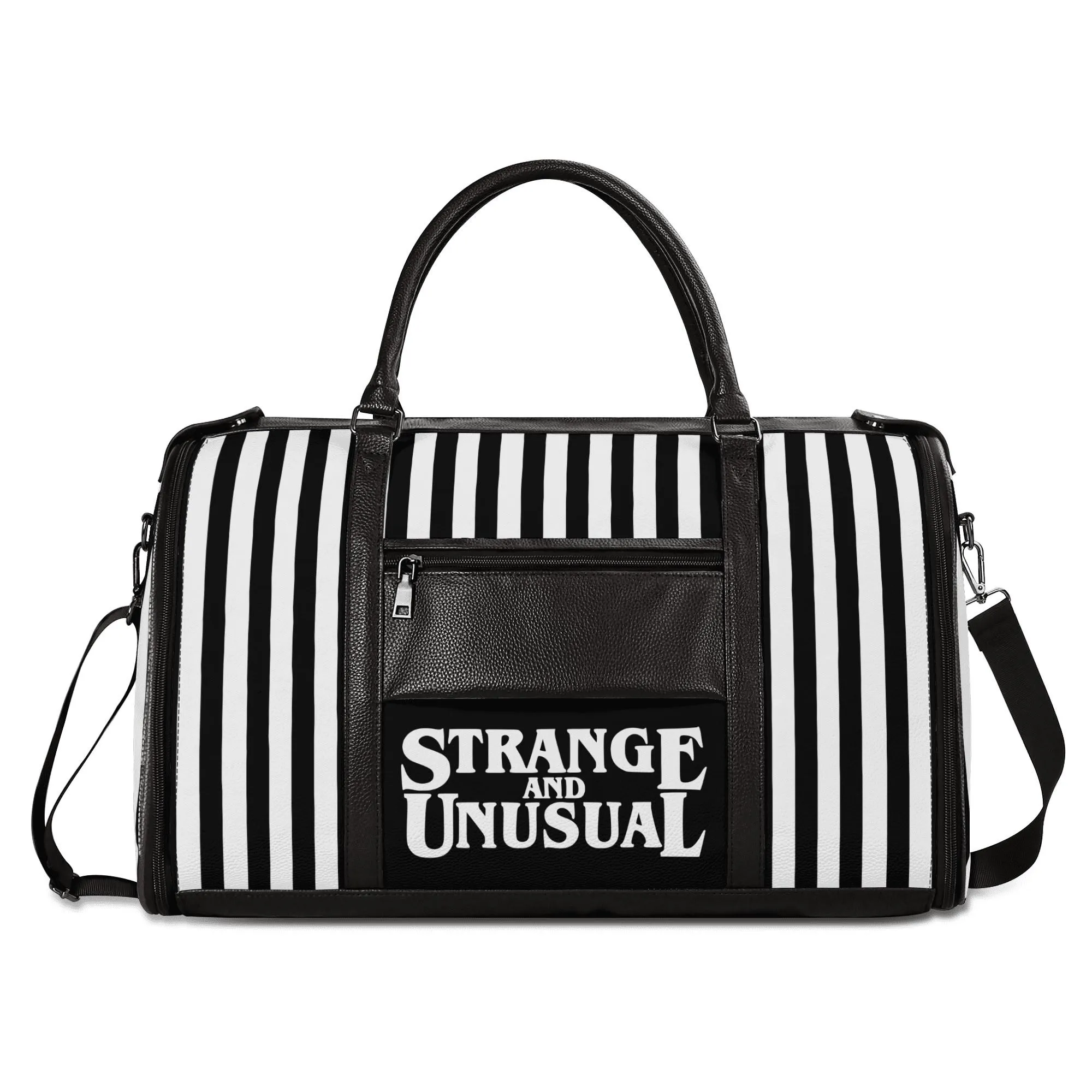 Strange & Unusual Leather Duffle Bag Foldable Travel Bag