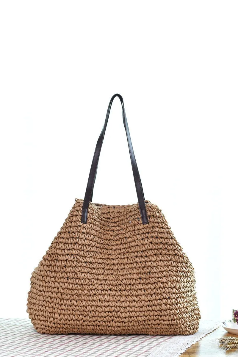 Straw Bag Beach Bag Grass Bag Simple Crochet Bag Rattan