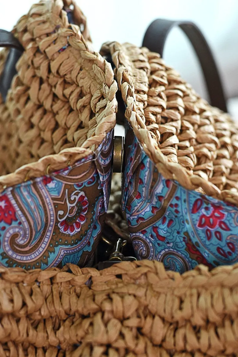 Straw Bag Beach Bag Grass Bag Simple Crochet Bag Rattan