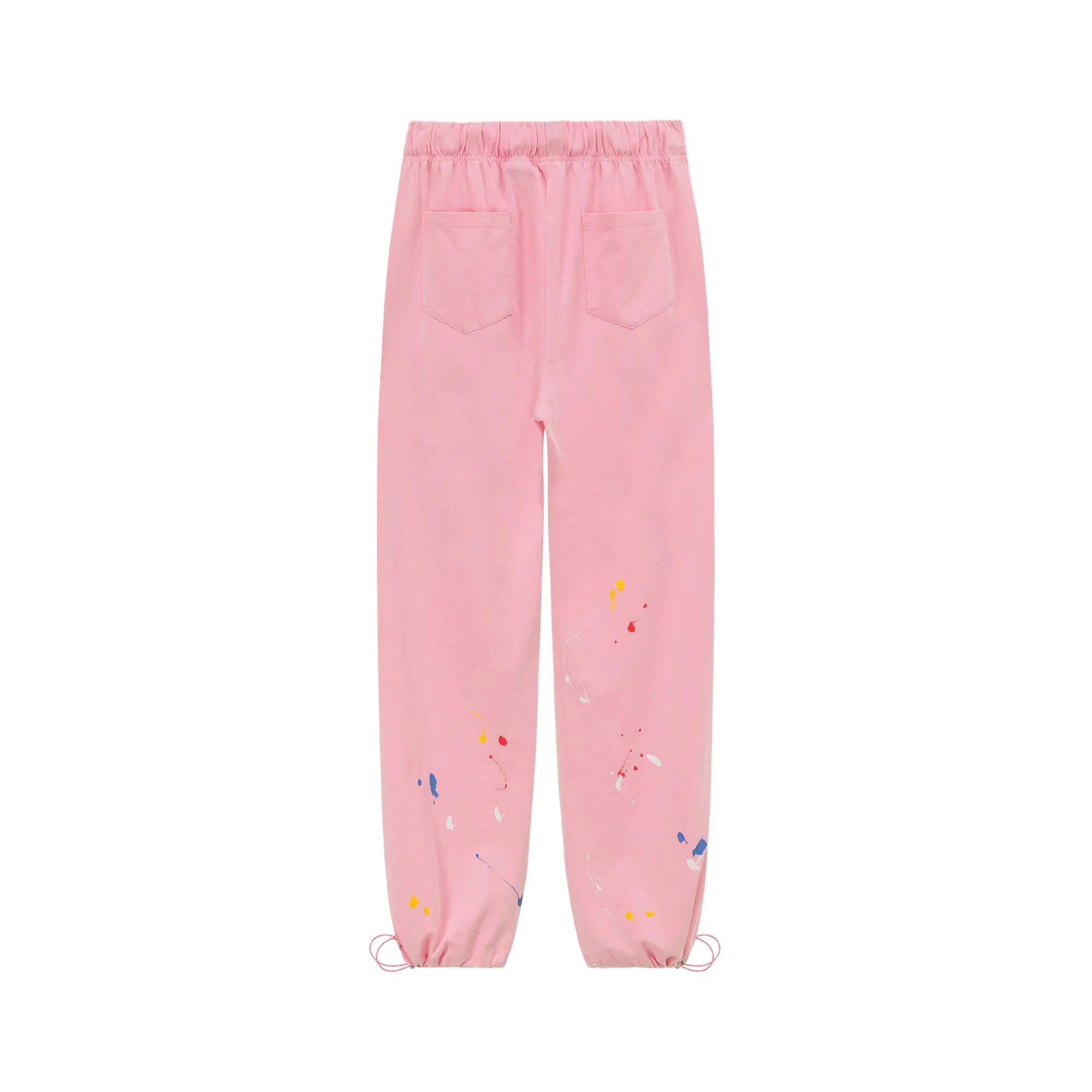 Street Style Paint Spots Slit String Pants