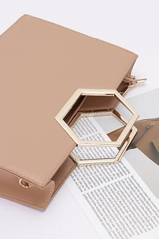 Structured Top Handle Tote Bag