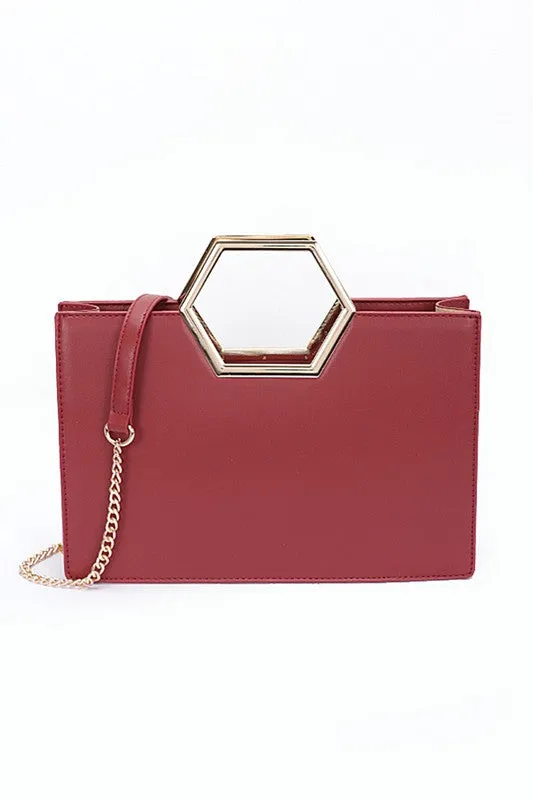 Structured Top Handle Tote Bag