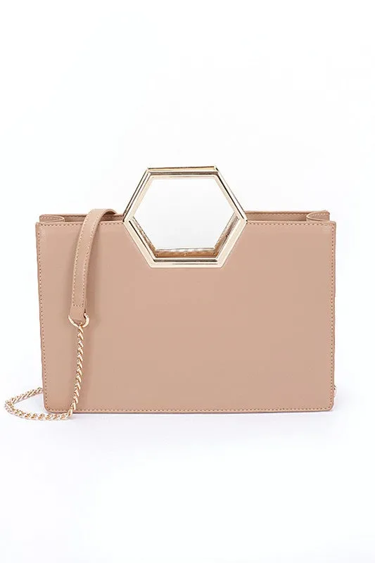 Structured Top Handle Tote Bag