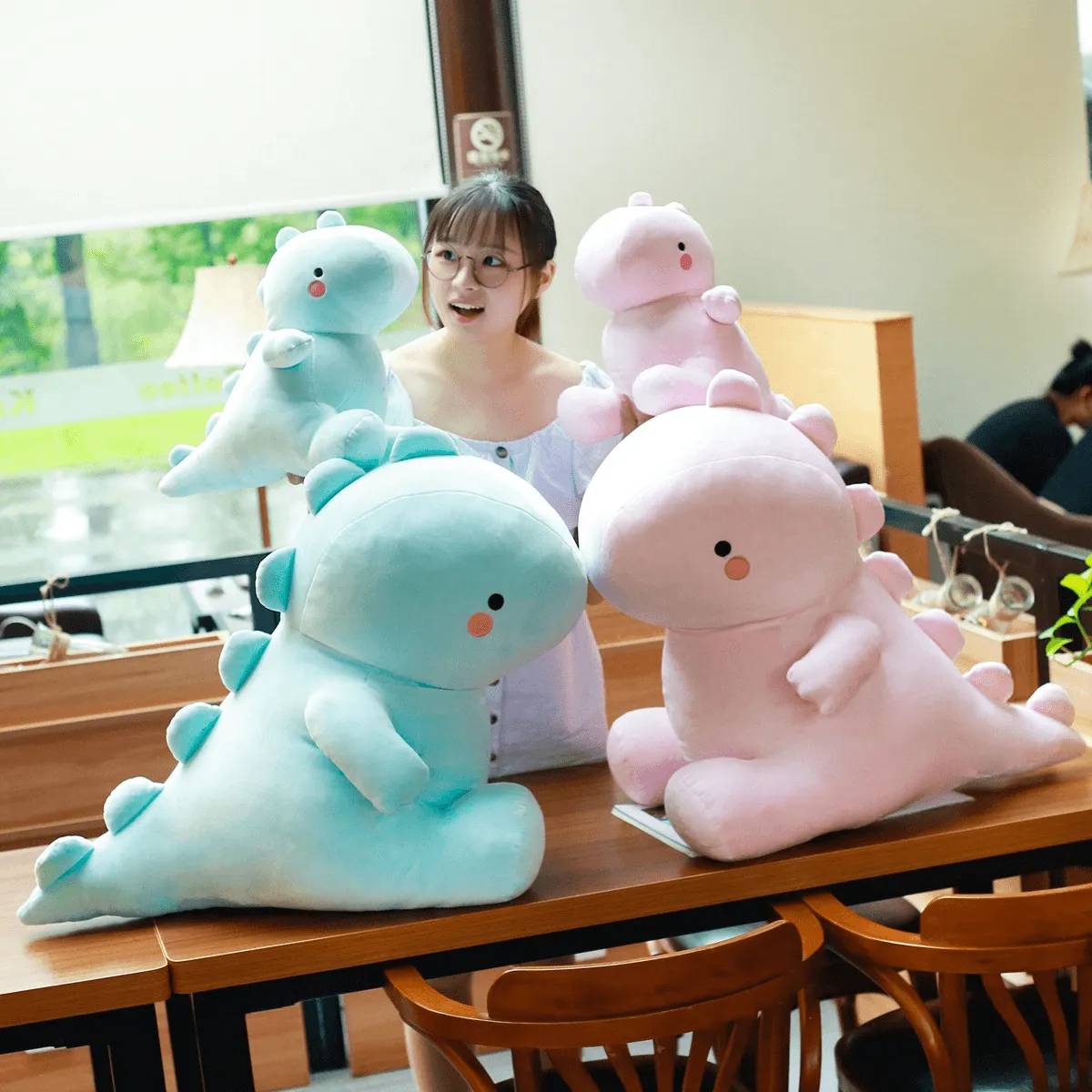 Stuffed Kawaii Chonky Dinosaur Plush