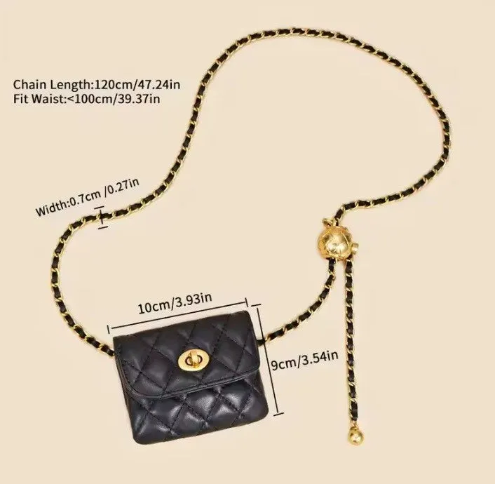 Stylish Chain Belt Purse