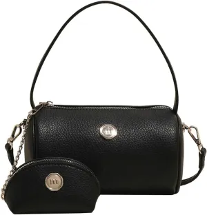 Stylish Cylinder Handbag with Zipper Bag Commuter Cross Body Bags Premium PU Leather Shoulder Bags for Women 2025