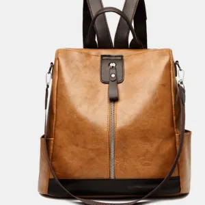 Stylish PU Leather Backpack for Women