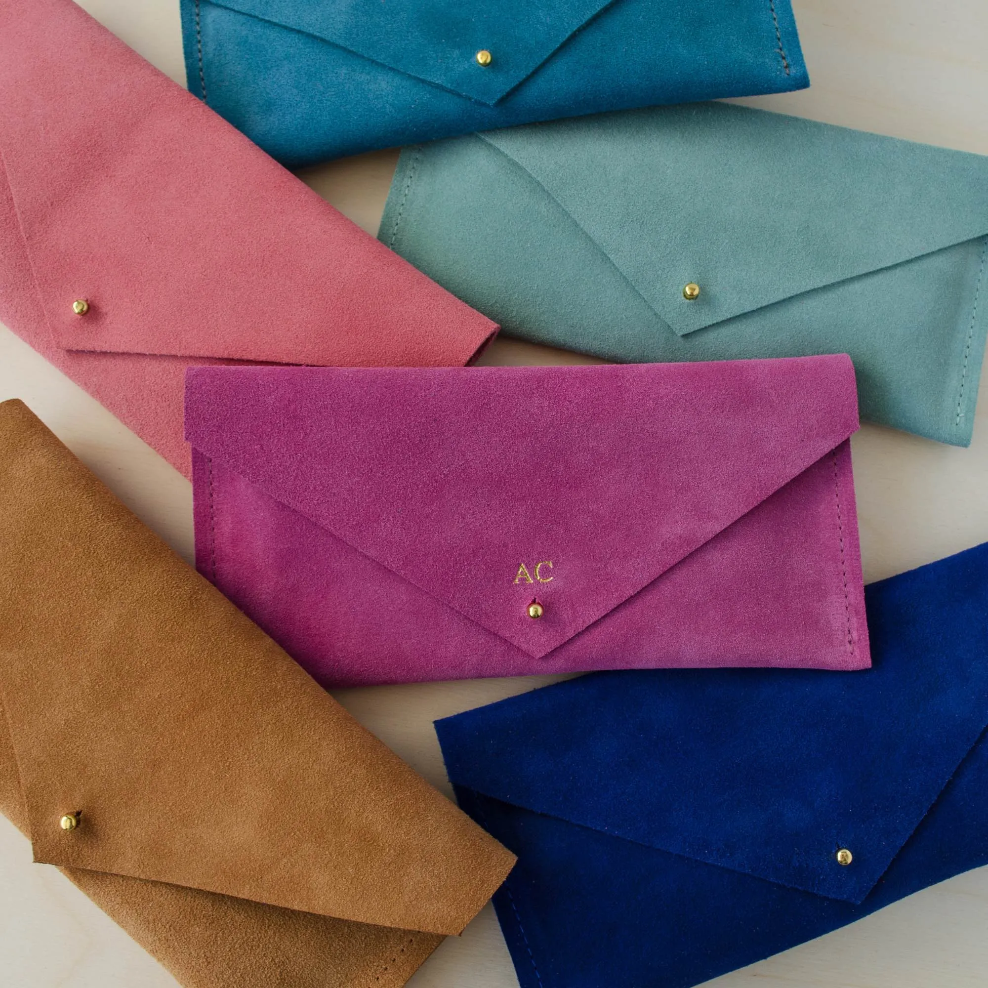 Suede Clutch Purse