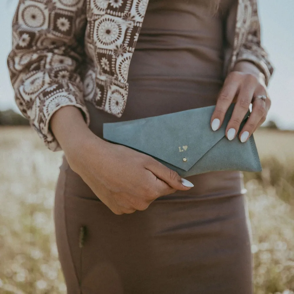 Suede Clutch Purse