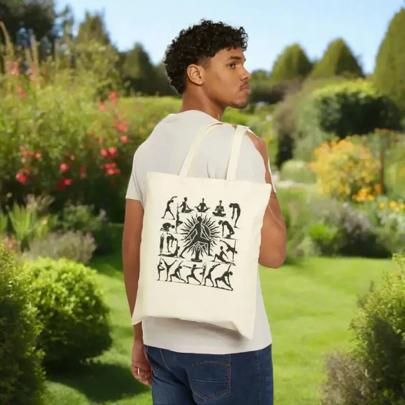 Surya Namaskar Cotton Canvas Tote Bag Essentials