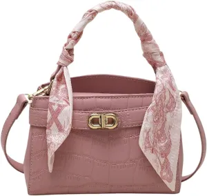 SweatyRocks Women's Crocodile Satchel Purses and Handbags Top Handle Leather Crossbody Bags