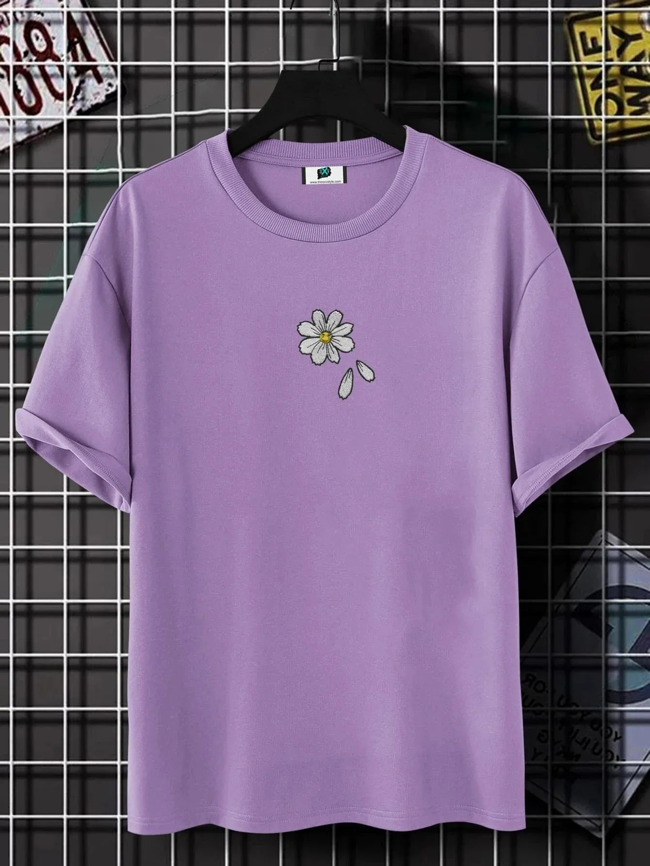 SXV  'Tiny Flower’ Printed Cool Aesthetic Oversized Korean kwaii T-shirt