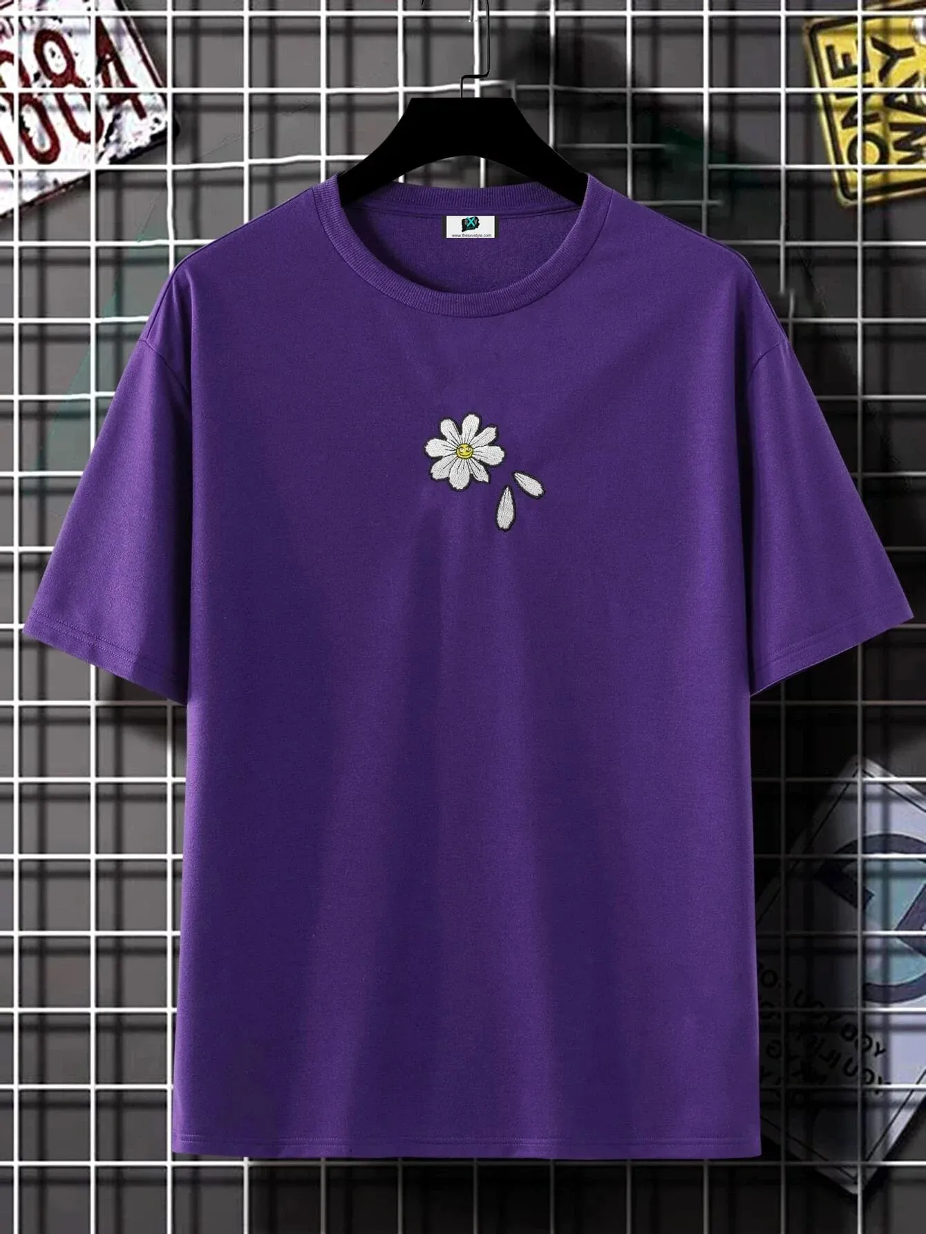 SXV  'Tiny Flower’ Printed Cool Aesthetic Oversized Korean kwaii T-shirt