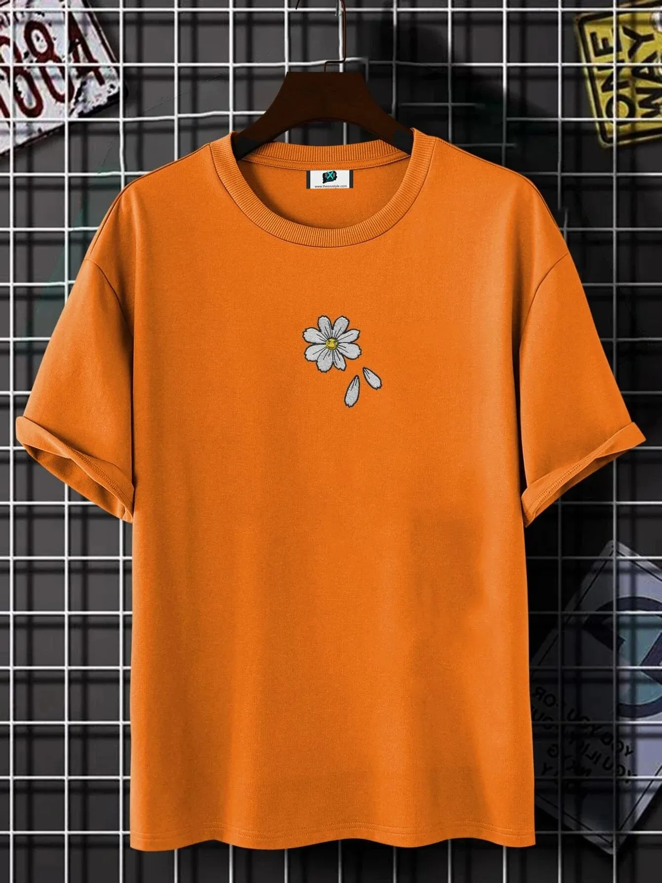 SXV  'Tiny Flower’ Printed Cool Aesthetic Oversized Korean kwaii T-shirt