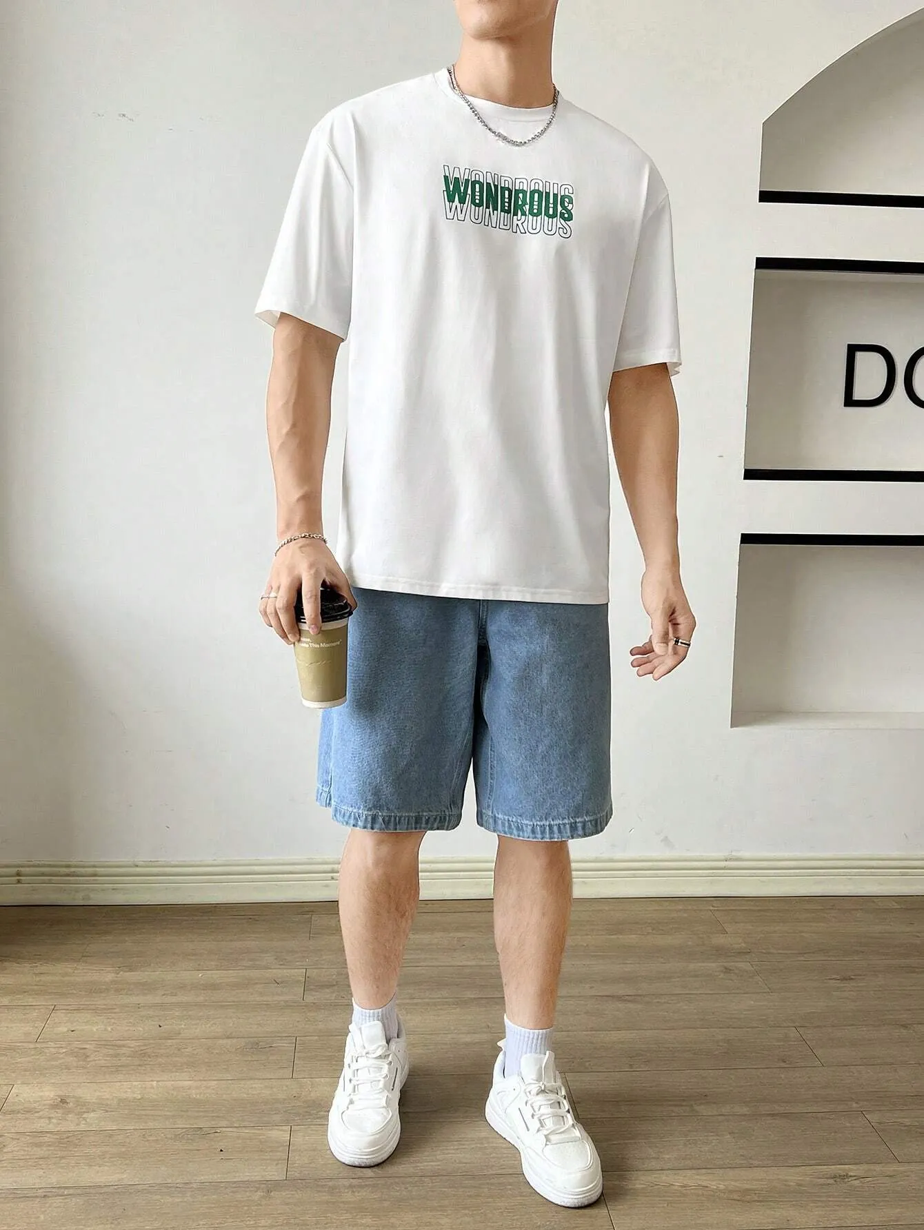 SXV  'WONDROUS’ Printed Cool Aesthetic Oversized Baggy Korean T-shirt