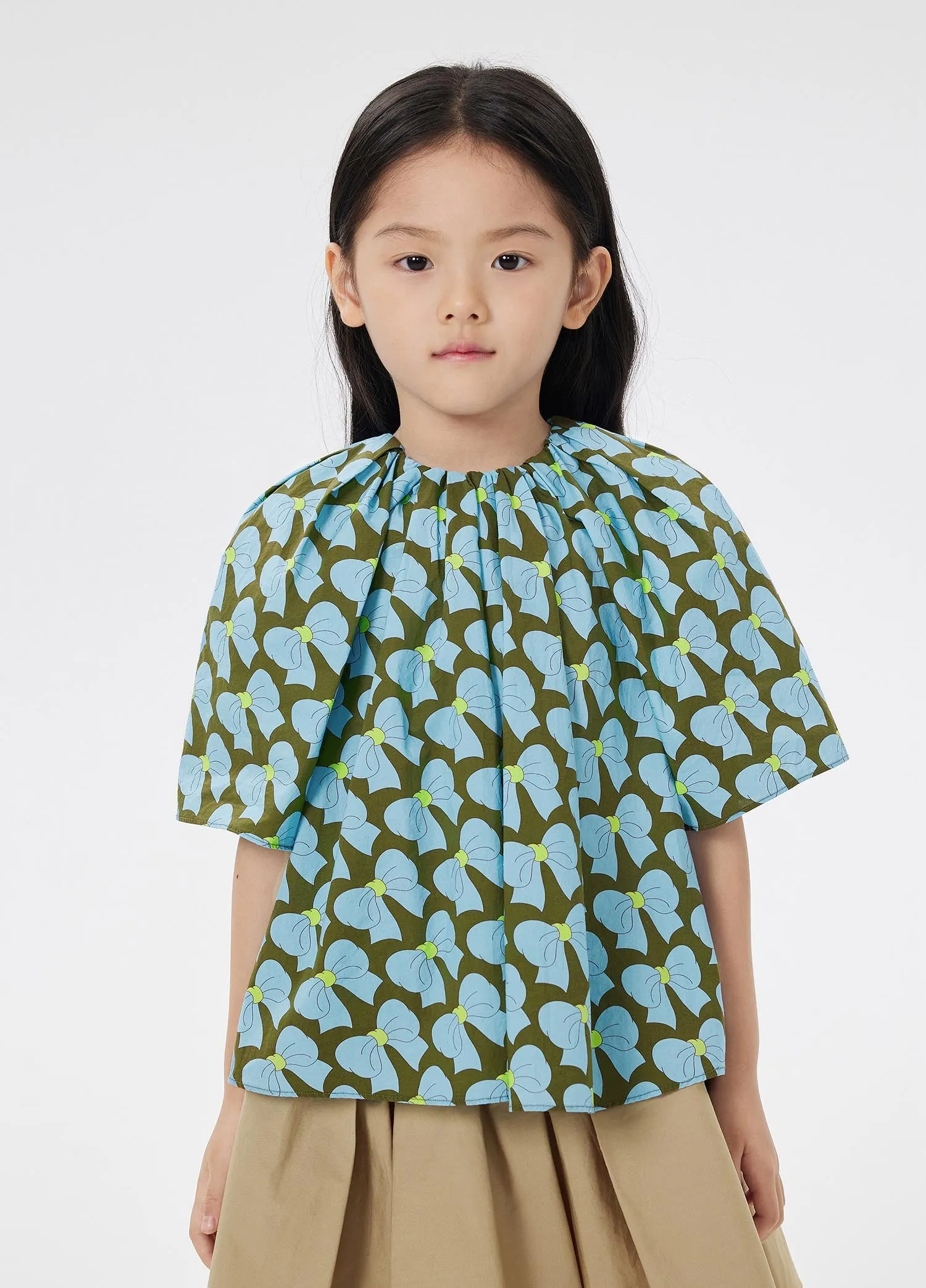 T-Shirt / jnby by JNBY Full Bowknot Print Middle Sleeve Top