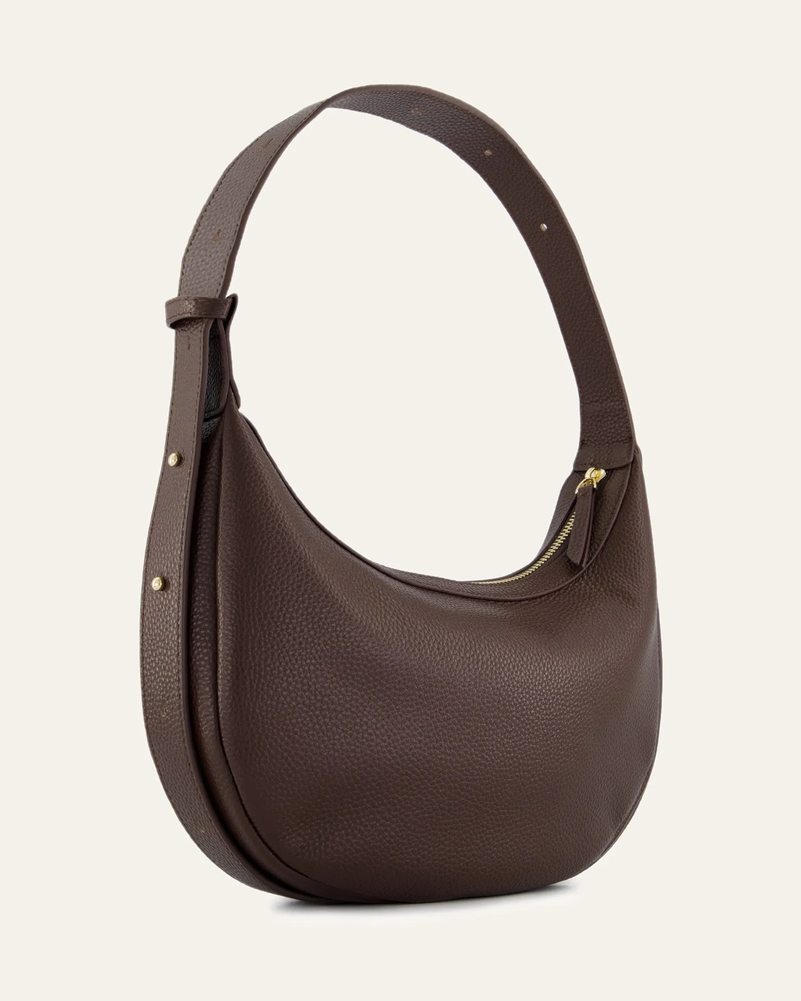 TAYA SHOULDER BAG BITTER CHOC LEATHER