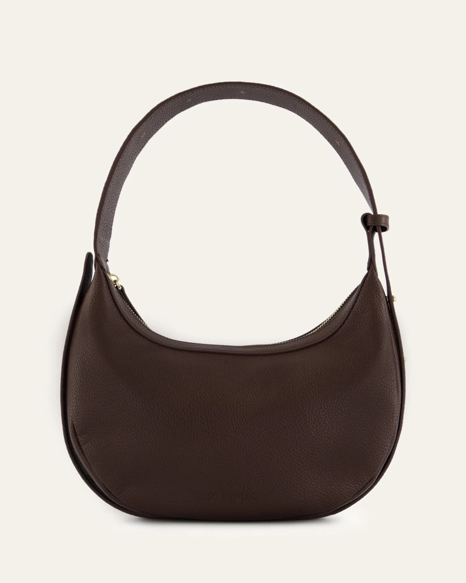 TAYA SHOULDER BAG BITTER CHOC LEATHER