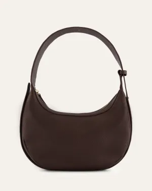 TAYA SHOULDER BAG BITTER CHOC LEATHER