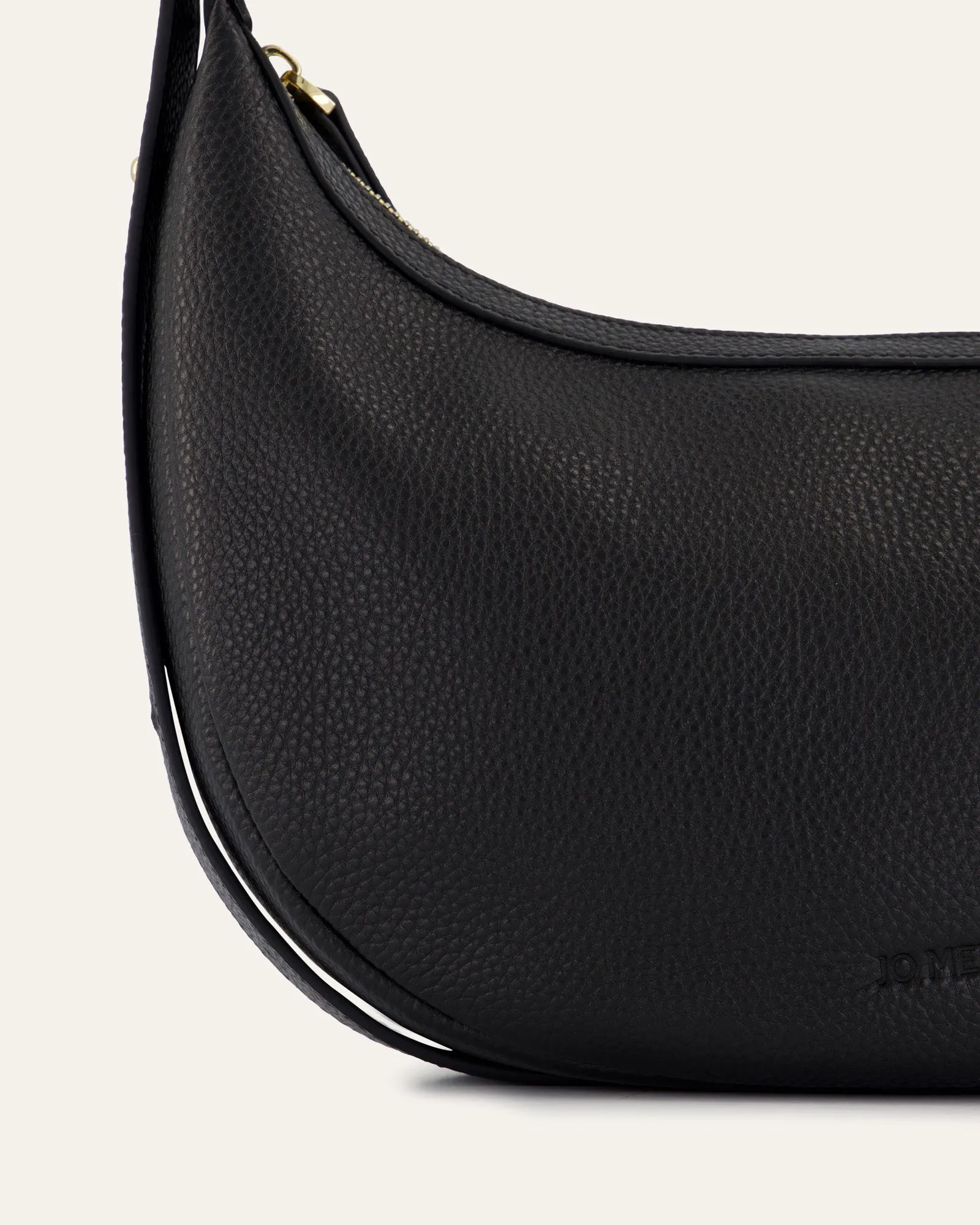 TAYA SHOULDER BAG BLACK LEATHER