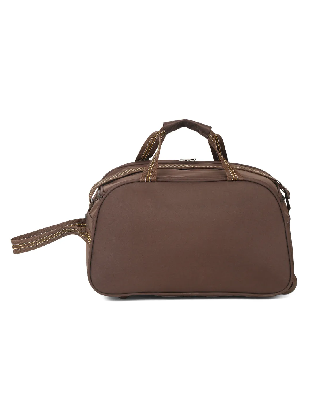 Teakwood Leather Brown Printed Large Duffel Bag