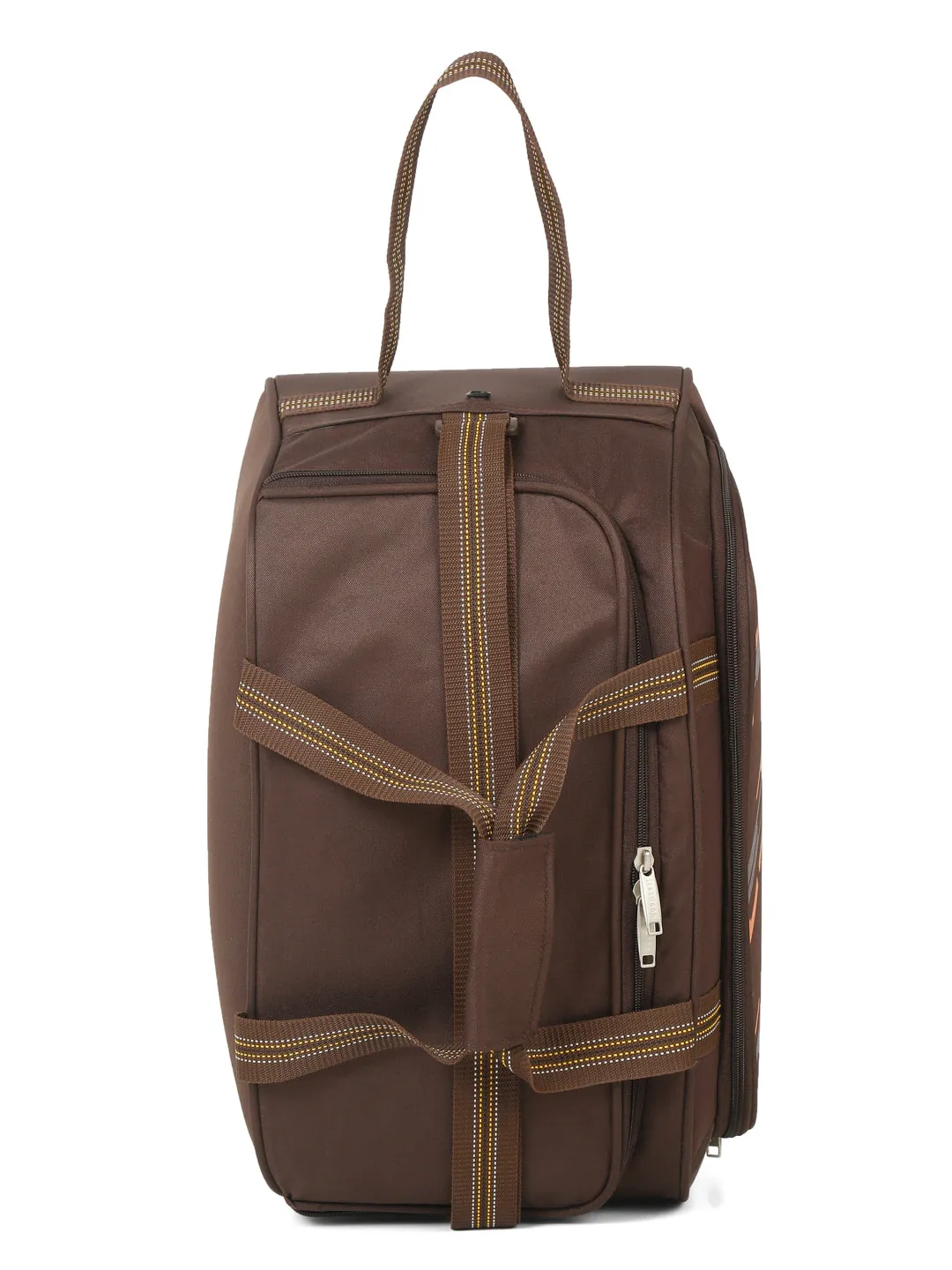 Teakwood Leather Brown Printed Large Duffel Bag