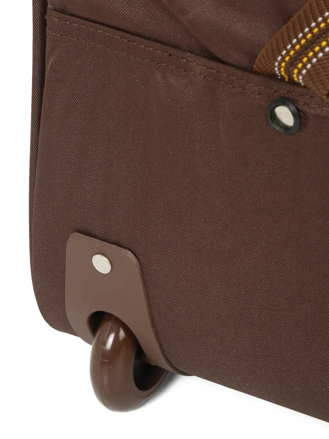 Teakwood Leather Brown Printed Large Duffel Bag