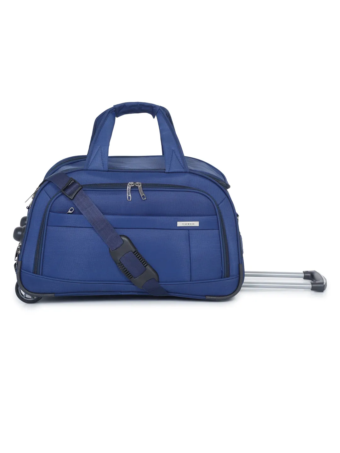 Teakwood Medium Duffle Trolley Bag - Blue