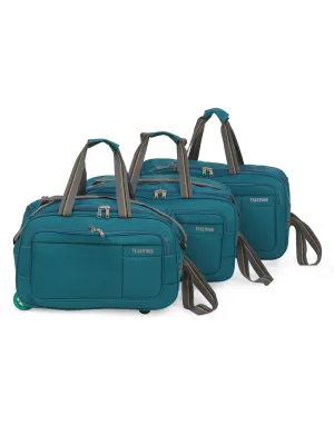 Teakwood Rolling Set of Duffel Bag (Teal)