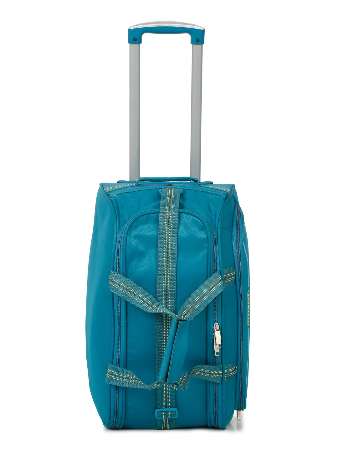 Teal Printed Cabin Duffel Trolley Bag