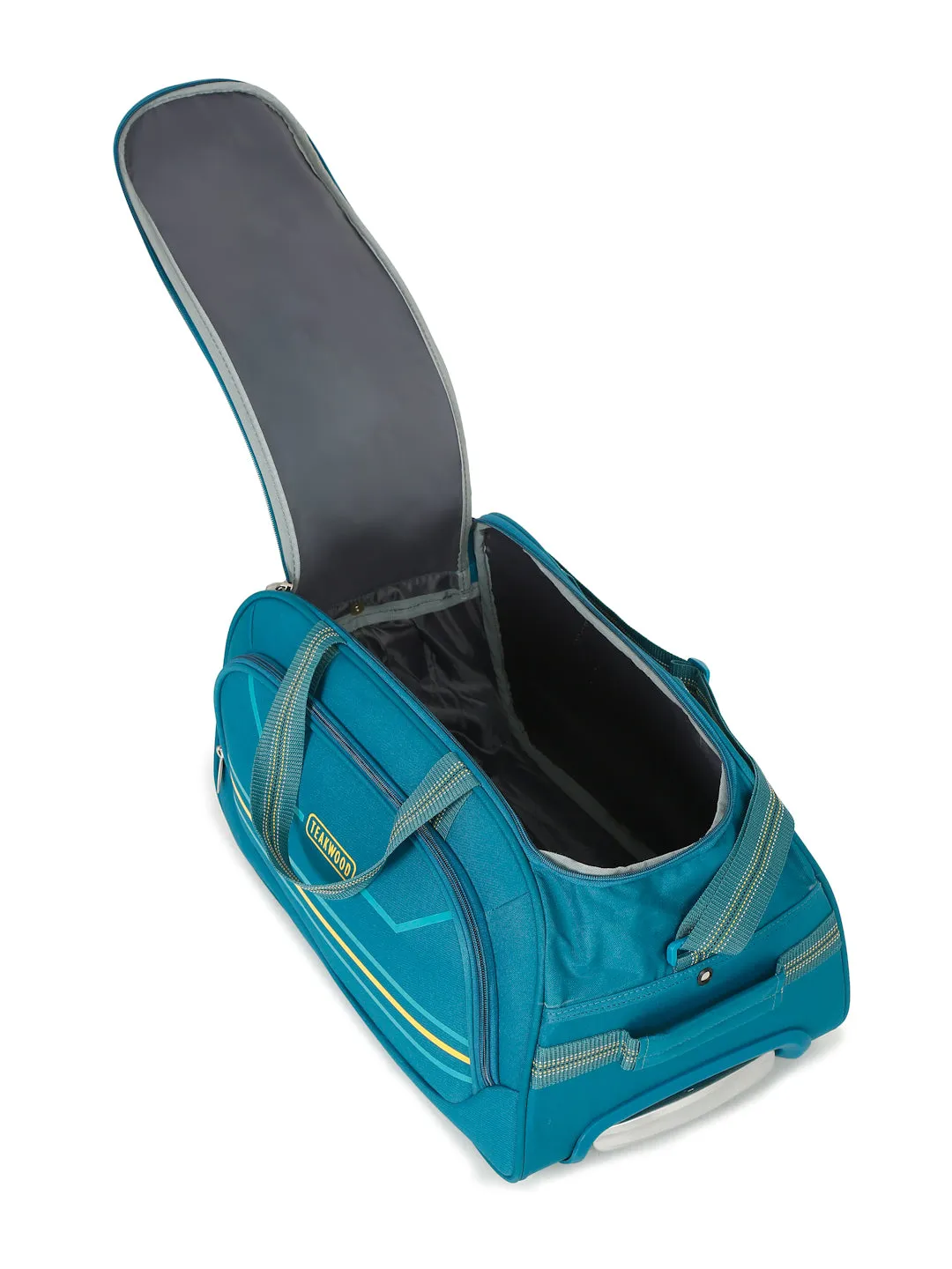 Teal Printed Cabin Duffel Trolley Bag